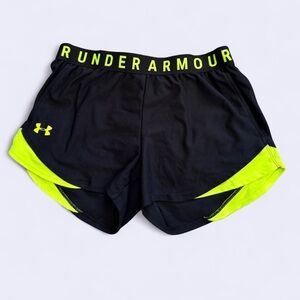 Under Armour Black and Yellow/Green Athletic Shorts